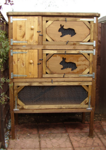 Rabbit Hutch Triple Decker Poultrymad©